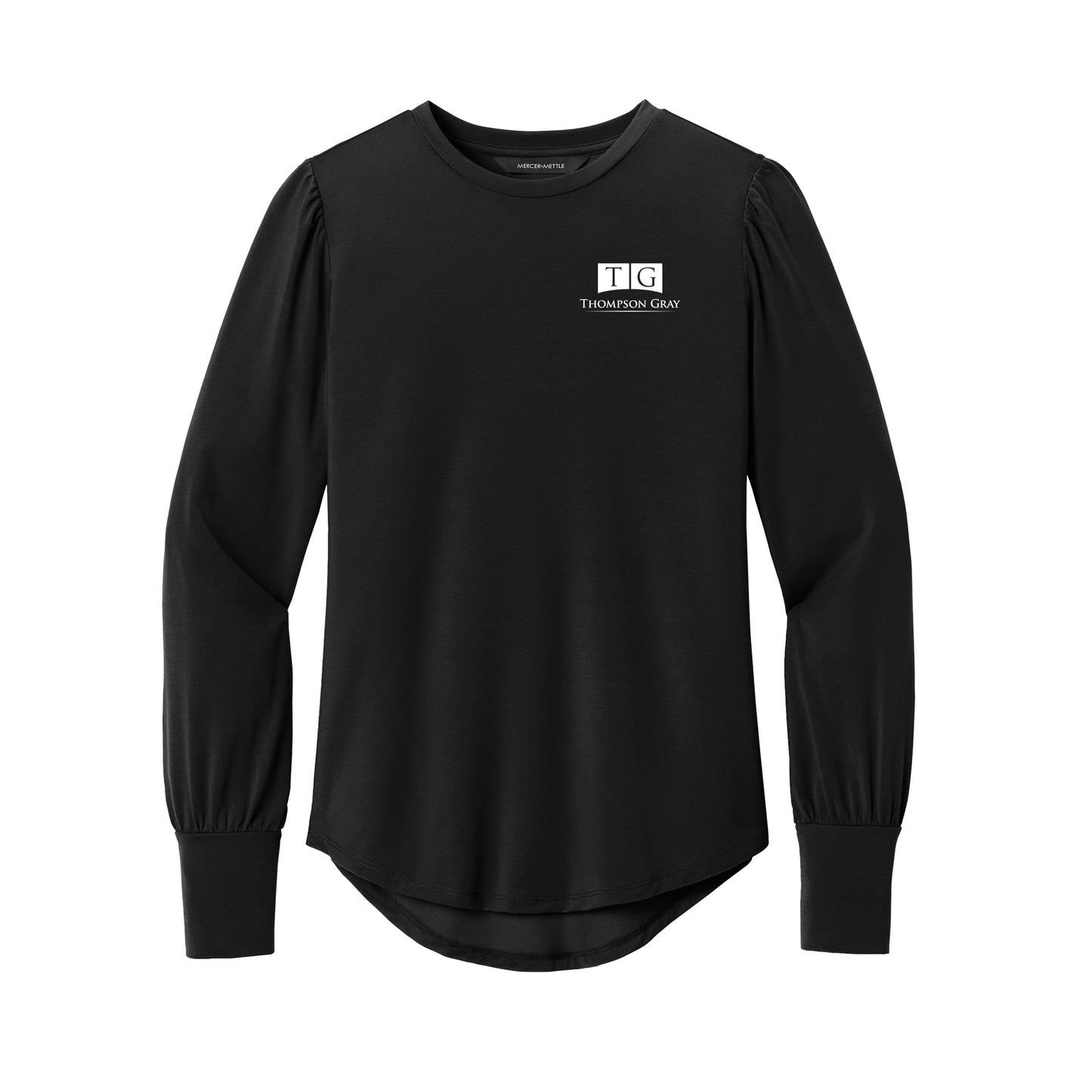 WOMEN'S Mercer+Mettle® Stretch Jersey Long Sleeve Blouson Top - MM1019 - AO