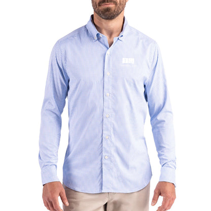 MEN's Cutter & Buck Skyline Gingham Long Sleeve Button Down Shirt, Includes Tall - MCW00236/BCW00236 - AO