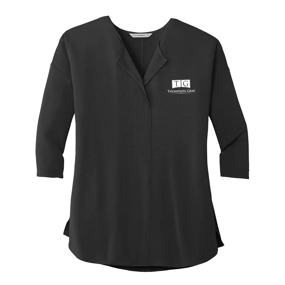 Port Authority® Ladies Concept 3/4-Sleeve Soft Split Neck Top - LK5433