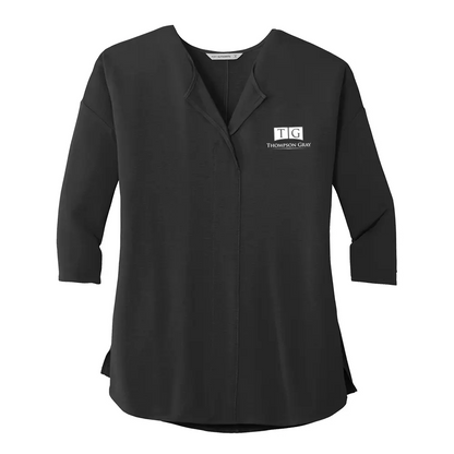 Port Authority® Ladies Concept 3/4-Sleeve Soft Split Neck Top - LK5433