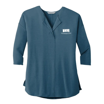 Port Authority® Ladies Concept 3/4-Sleeve Soft Split Neck Top - LK5433