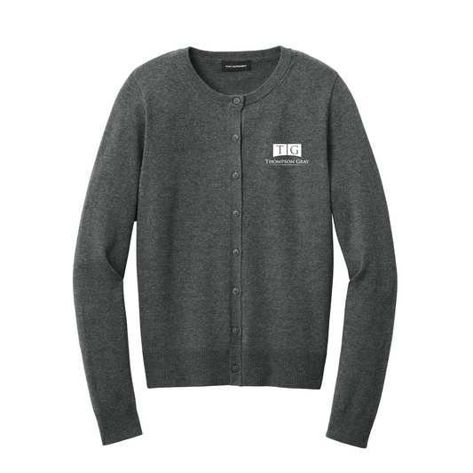 WOMEN'S Port Authority® Easy Care Crewneck Cardigan Sweater - LSW2870 - AO