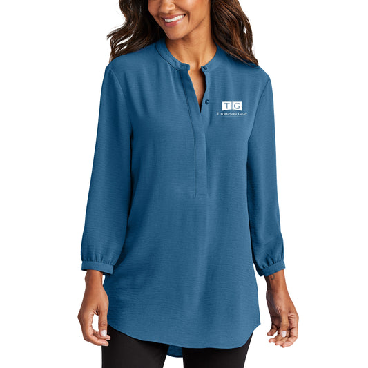 WOMEN'S Port Authority® 3/4-Sleeve Textured Crepe Tunic - LW713 - AO