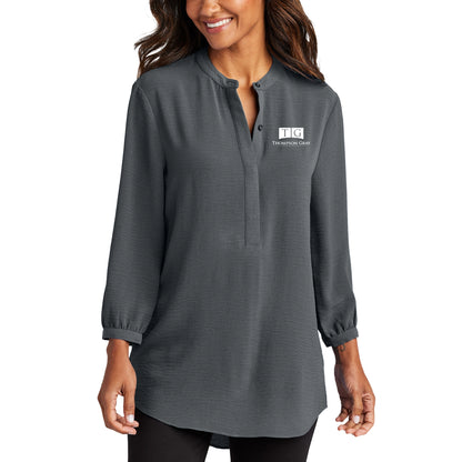 WOMEN'S Port Authority® 3/4-Sleeve Textured Crepe Tunic - LW713 - AO