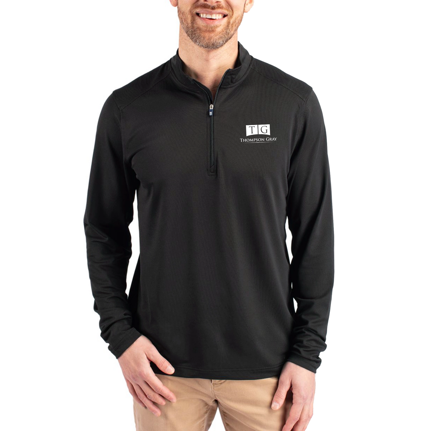 MEN'S Cutter & Buck Virtue Pique Recycled Quarter Zip (Includes Tall) - MCK01187/BCK01187 - AO