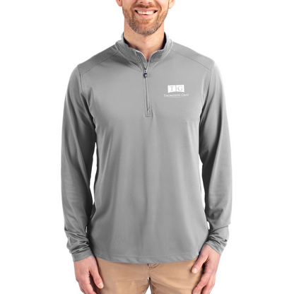 MEN'S Cutter & Buck Virtue Pique Recycled Quarter Zip (Includes Tall) - MCK01187/BCK01187 - AO