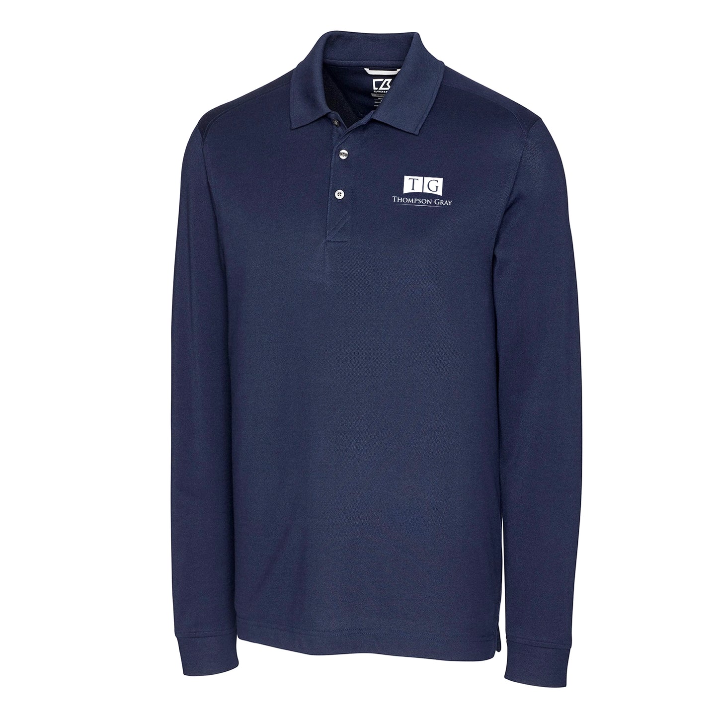 Men's Cutter & Buck Tri-Blend Pique Long Sleeve Polo