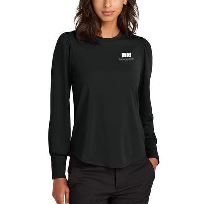 WOMEN'S Mercer+Mettle® Stretch Jersey Long Sleeve Blouson Top - MM1019 - AO