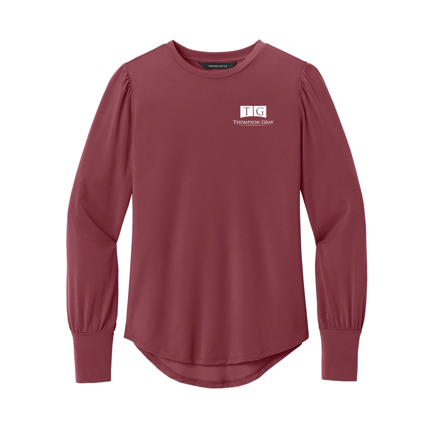 WOMEN'S Mercer+Mettle® Stretch Jersey Long Sleeve Blouson Top - MM1019 - AO