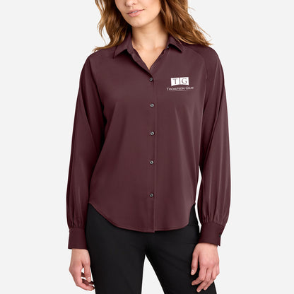 WOMEN'S Mercer+Mettle® Long Sleeve Buttery Soft Blouse - MM2017 - W26