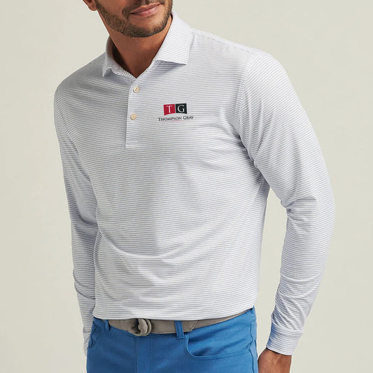 Men's Peter Millar Highlands Long-Sleeve Performance Jersey Polo
