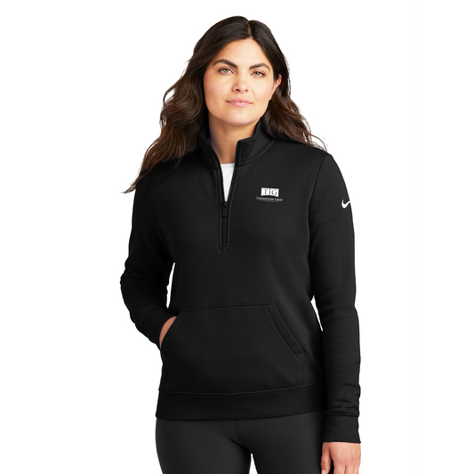 Nike Women's Club Fleece Sleeve Swoosh 1/2-Zip
